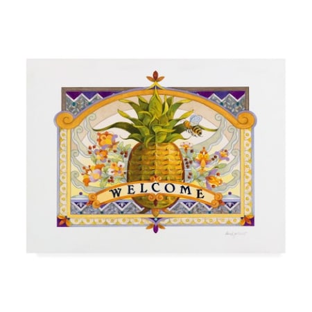 Trademark Fine Art David Galchutt 'Welcome Pineapple' Canvas Art, 18x24 ALI46747-C1824GG